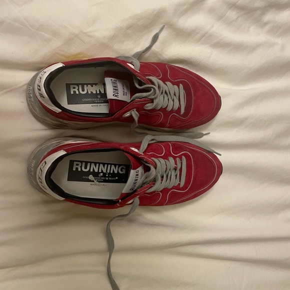Golden Goose running shoes red- size 37 euro lightly worn - Picture 3 of 4